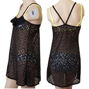 *NWOT* Malibu Dream Girl Crochet Cover Up Dress SZ S Black